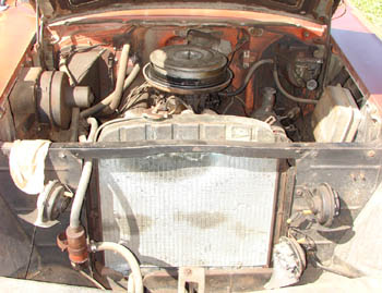 1957 Chevrolet 210 wagon engine front view
